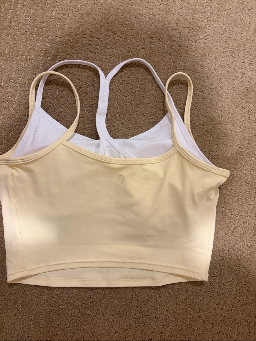 Women's Cream Double-Layer Tank Top - Picture 2 of 4
